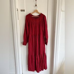 NEW Universal Thread Red Print Doen Style Maxi Dress